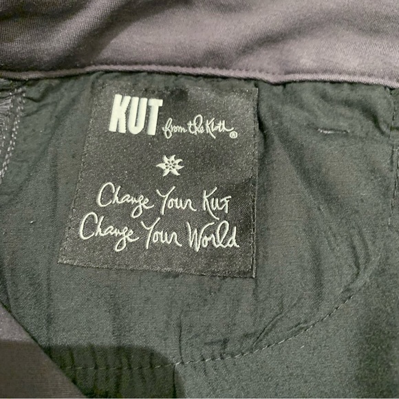 KUT from the Kloth Mia Toothpick Skinny Stretch Ankle Pants, Dark Grey Size 10 - Picture 9 of 13